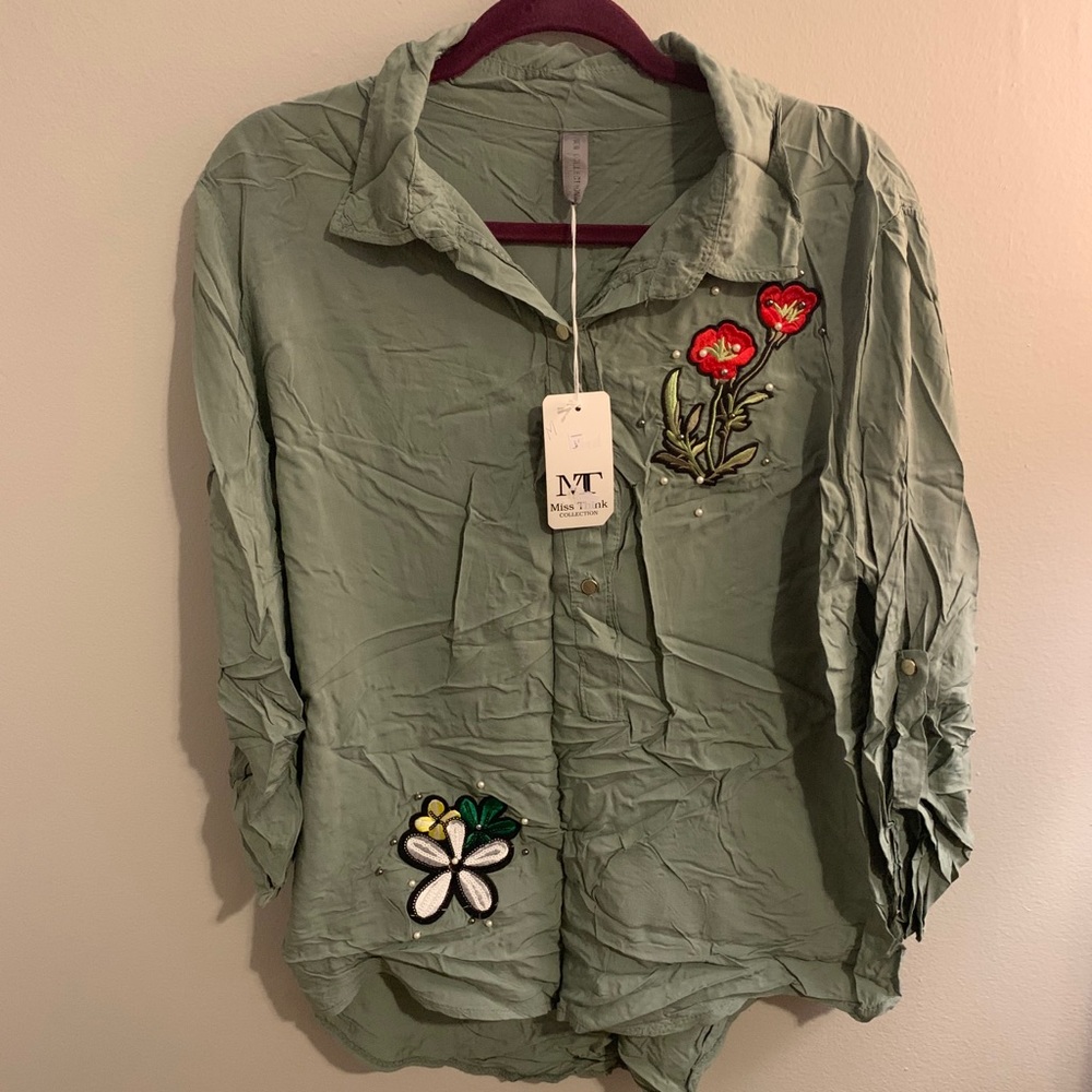 Miss Think embroidered tunic